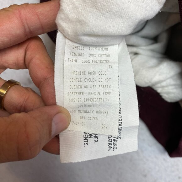 VINTAGE Kutztown University Jacket Mens XL Red Yellow Track Lined Pullover 90s - Picture 6 of 12